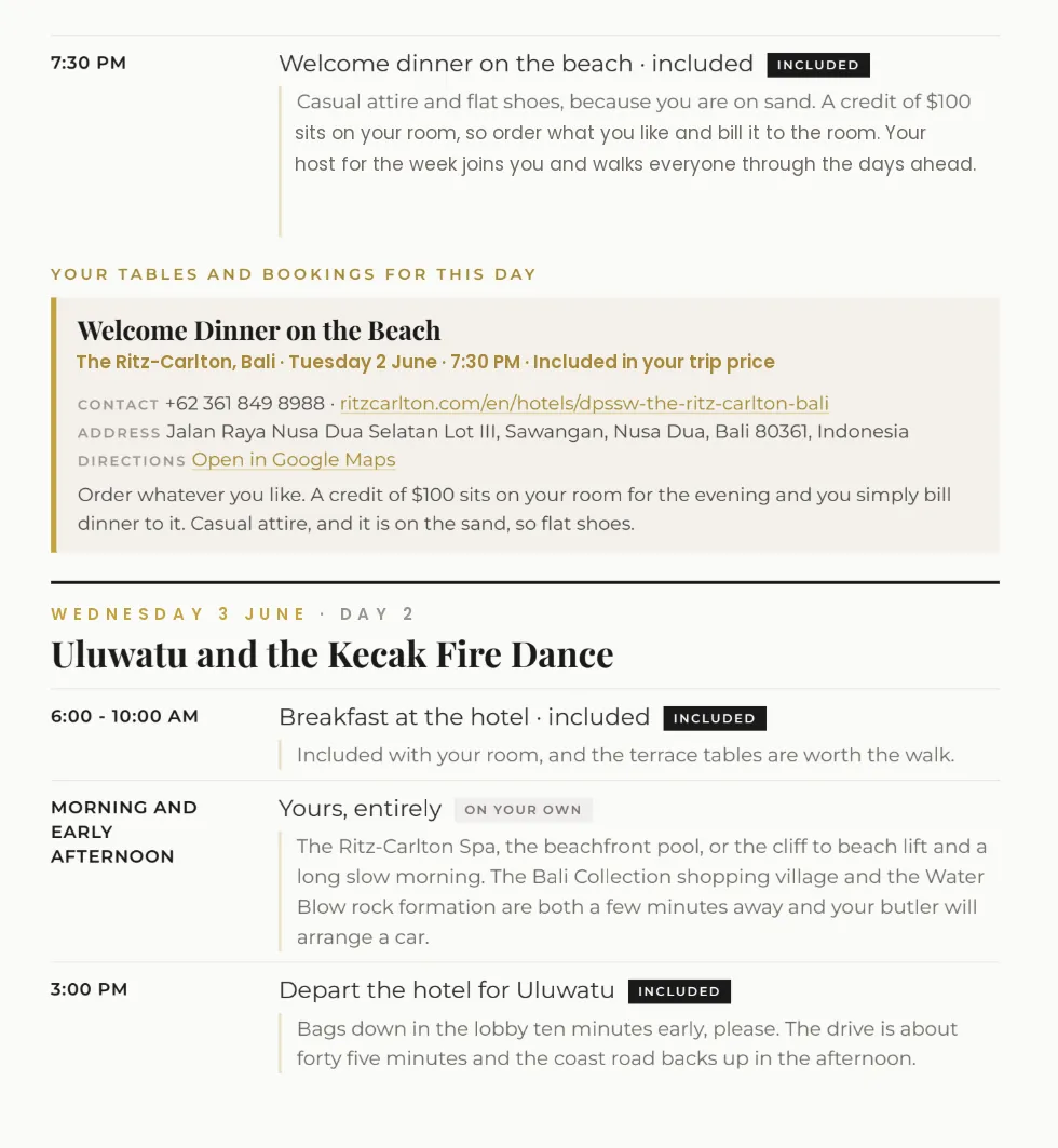 Client dossier: The hour by hour