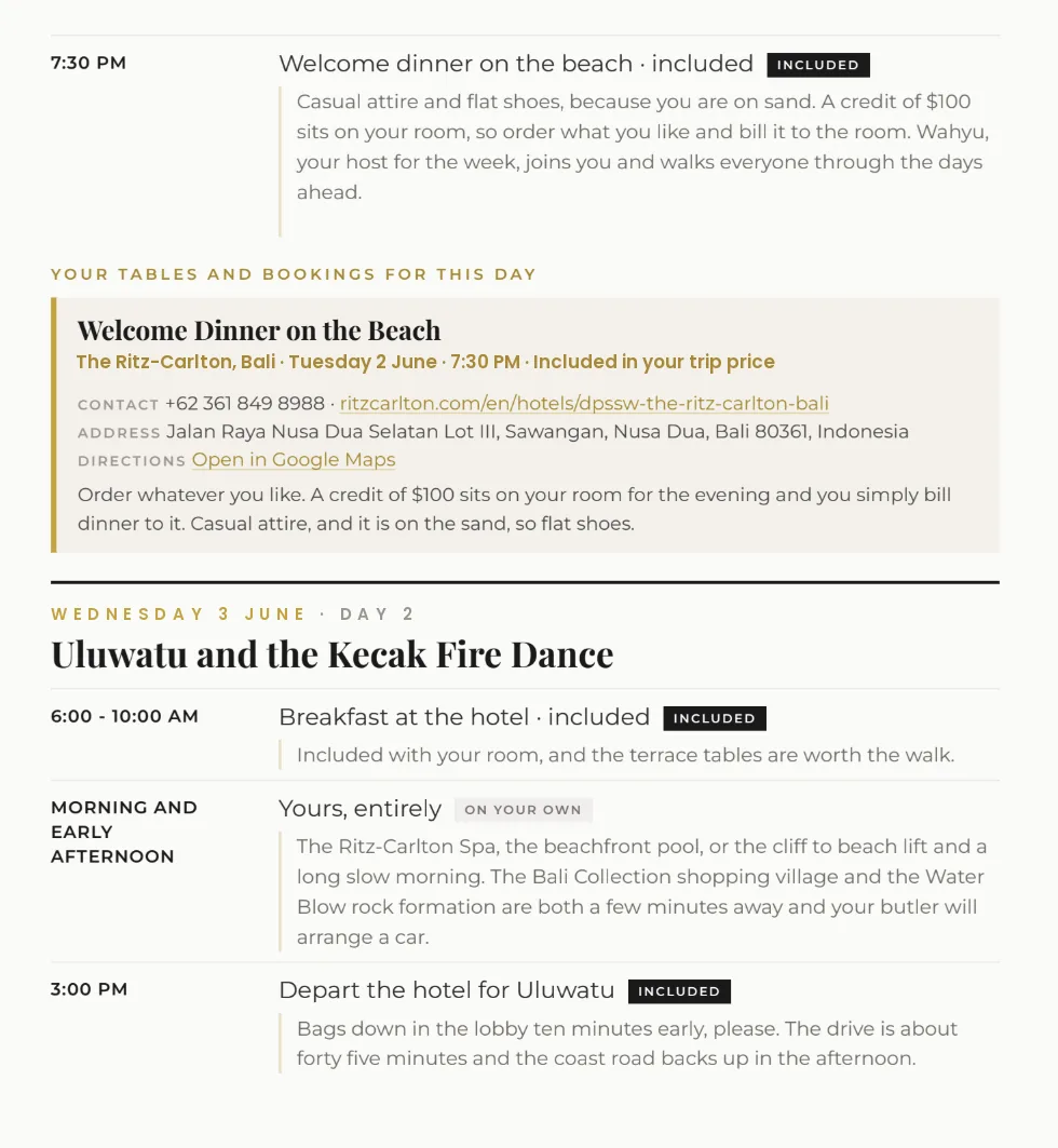 Client dossier: The hour by hour